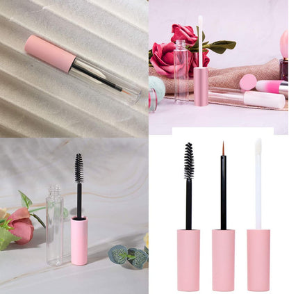 ICEYLI 10ml Empty Mascara Tube, Eyeliner Tube and Lip Gloss Tubes with Rubber Inserts and Funnels for DIY Cosmetics - 9 Piece Set