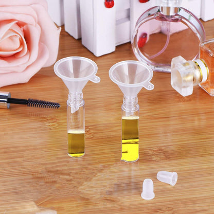 ICEYLI 10ml Empty Mascara Tube, Eyeliner Tube and Lip Gloss Tubes with Rubber Inserts and Funnels for DIY Cosmetics - 9 Piece Set
