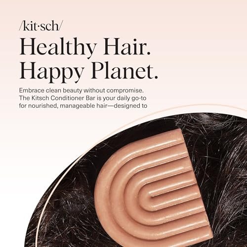 Kitsch Shea Butter Conditioner Bar – Hydrating Solid Hair Conditioner, Moisturizing & Frizz Control, Paraben-Free, 2.7 oz - görsel 16