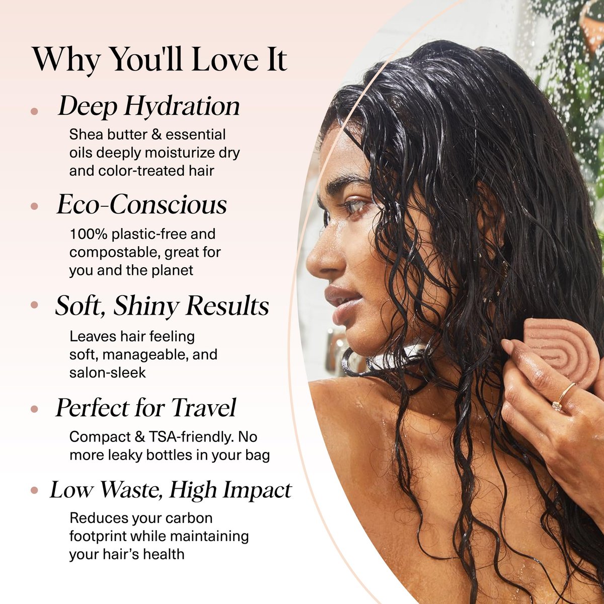 Kitsch Shea Butter Conditioner Bar – Hydrating Solid Hair Conditioner, Moisturizing & Frizz Control, Paraben-Free, 2.7 oz - görsel 5