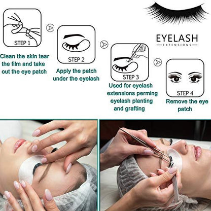 50 Pairs Under Eye Pads for Eyelash Extensions - Hydrogel Eye Mask Pads Lint-Free Beauty Tool (Pink)