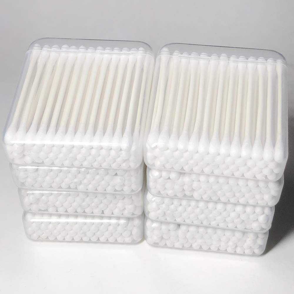 CGR 400pcs Organic Cotton Swabs – 100% Pure Cotton Double-Tipped, Compostable Paper Sticks, Travel Pack (8 Packs of 50) - görsel 9