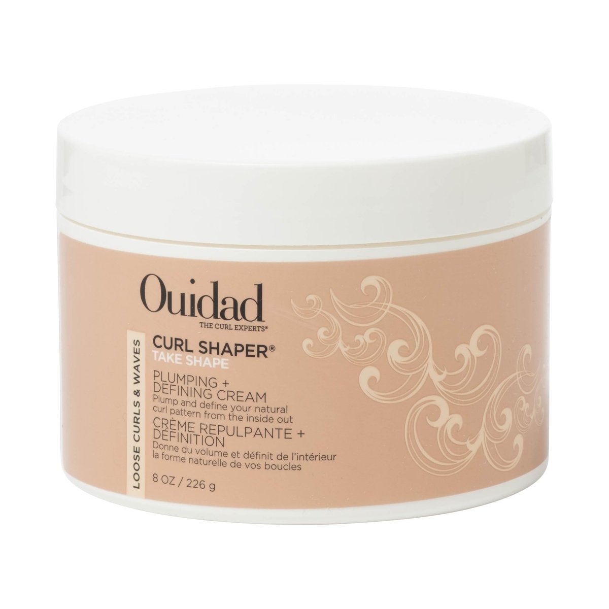 Ouidad Curl Shaper Take Shape Plumping Defining Cream 8oz - Volumizing Styling Formula for Loose Waves, Medium to Thick Hair - Lightweight Frizz Control, Soft Hold Texture Booster Avelisse