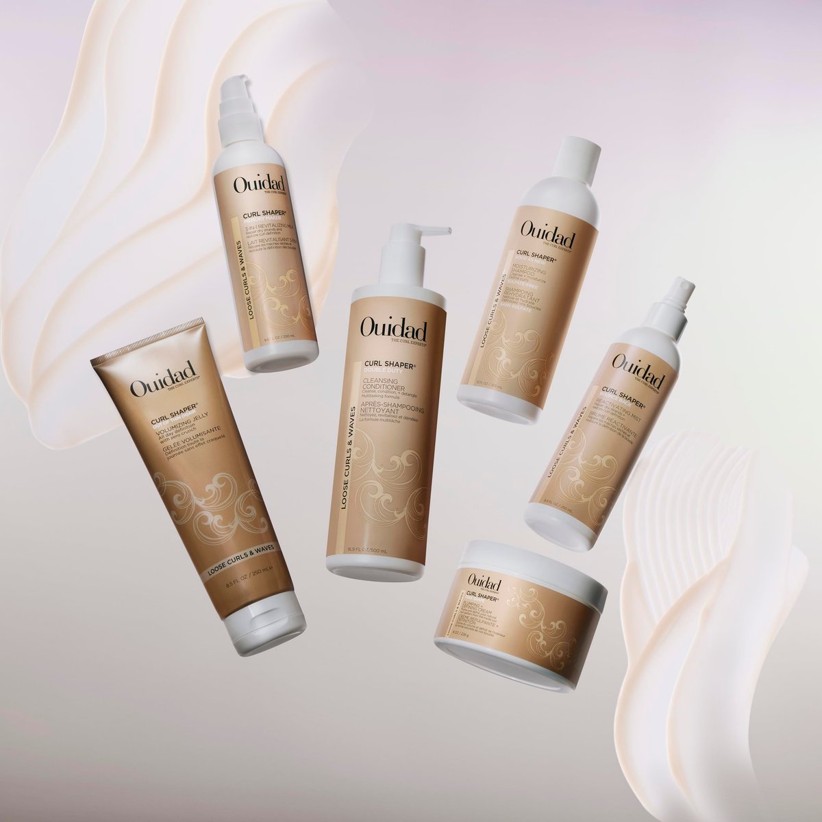Ouidad Curl Shaper Take Shape Plumping Defining Cream 8oz - Volumizing Styling Formula for Loose Waves, Medium to Thick Hair - Lightweight Frizz Control, Soft Hold Texture Booster Avelisse