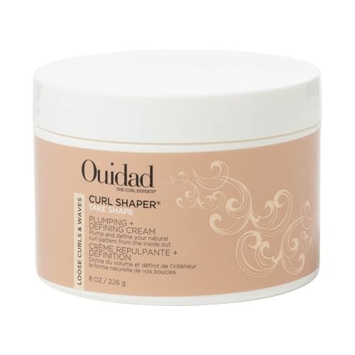 Ouidad Curl Shaper Take Shape Plumping Defining Cream 8oz - Volumizing Styling Formula for Loose Waves, Medium to Thick Hair - Lightweight Frizz Control, Soft Hold Texture Booster Avelisse