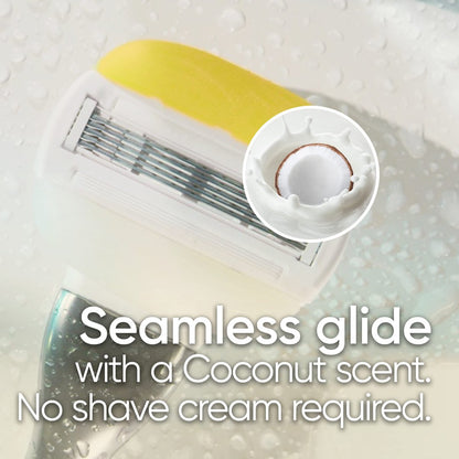 Gillette Venus ComfortGlide with Olay Coconut Women's Razor Handle + 2 Blade Refills Avelisse