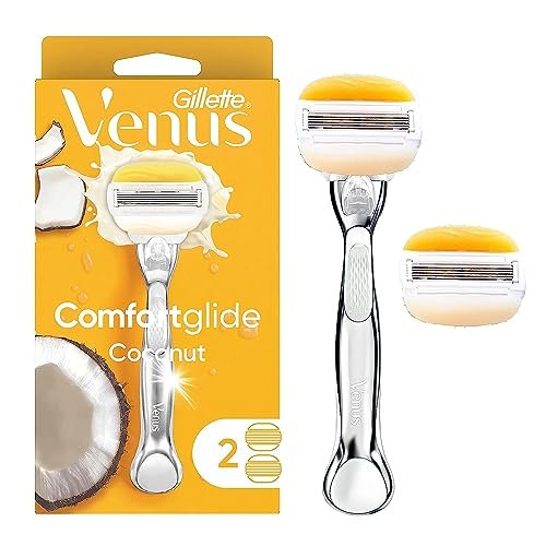 Gillette Venus ComfortGlide with Olay Coconut Women's Razor Handle + 2 Blade Refills Avelisse