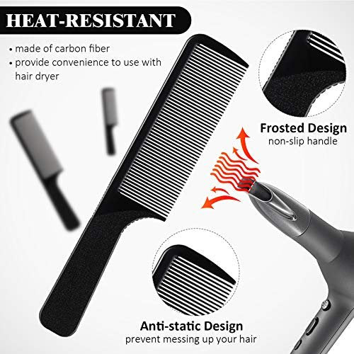 5-Piece Carbon Fiber Hair Cutting Comb Set - Anti-Static, Heat Resistant Barber Styling Combs for Men and Women - görsel 6