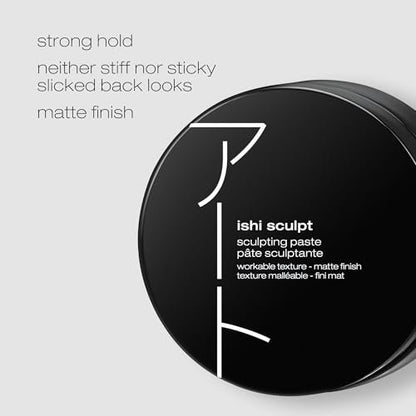 shu uemura art of hair ishi sculpt texturizing & sculpting paste - frizz control and long-lasting hold styling cream pomade, adds texture and subtle shine, for all hair types, 2.54 fl oz Avelisse