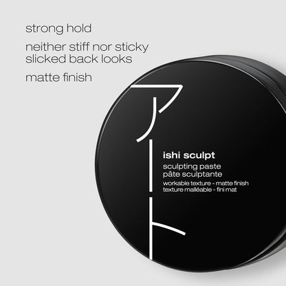 shu uemura art of hair ishi sculpt texturizing & sculpting paste - frizz control and long-lasting hold styling cream pomade, adds texture and subtle shine, for all hair types, 2.54 fl oz Avelisse