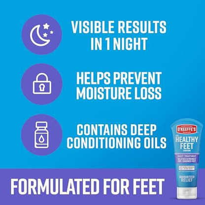 O'Keeffe's Night Treatment Combo Pack: Hand, Foot & Lip Repair Set – Intense Overnight Moisturizer Avelisse