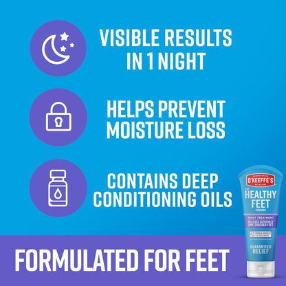 O'Keeffe's Night Treatment Combo Pack: Hand, Foot & Lip Repair Set – Intense Overnight Moisturizer Avelisse