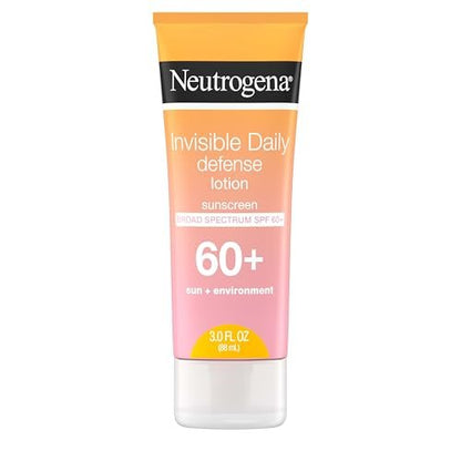 Neutrogena Invisible Daily Defense Sunscreen Lotion SPF 60+, Oxybenzone-Free & Water-Resistant, 3.0 fl. oz Avelisse