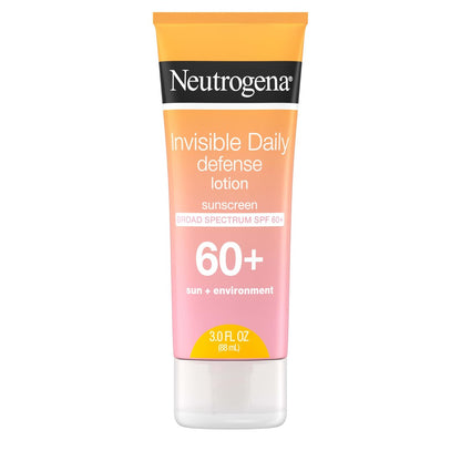 Neutrogena Invisible Daily Defense Sunscreen Lotion SPF 60+, Oxybenzone-Free & Water-Resistant, 3.0 fl. oz Avelisse