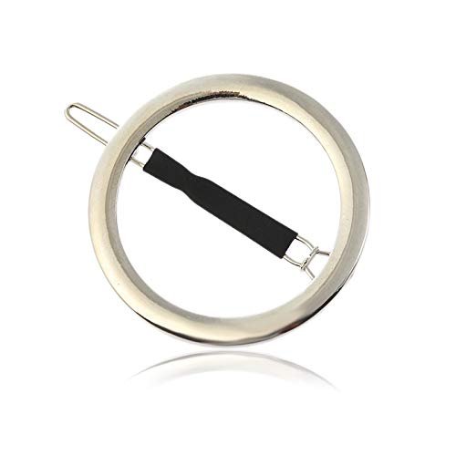 GIYOMI 2-Pack Minimalist Hollow Hoop Hair Clips – Gold & Silver Geometric Metal Bobby Pins for Women and Girls - görsel 12