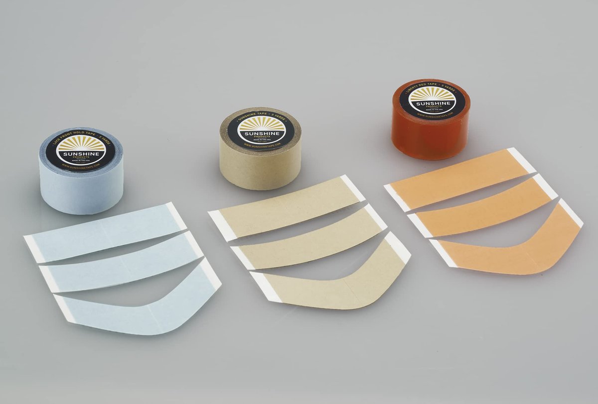 Daily Wear Hair System Double Sided Tape Roll 1-14 Day Hold - 1" x 12yds - Liberty Red Liner Wig Tape - Ultra Hold Hair Tape for Wigs, Toupee, Hair Systems Avelisse