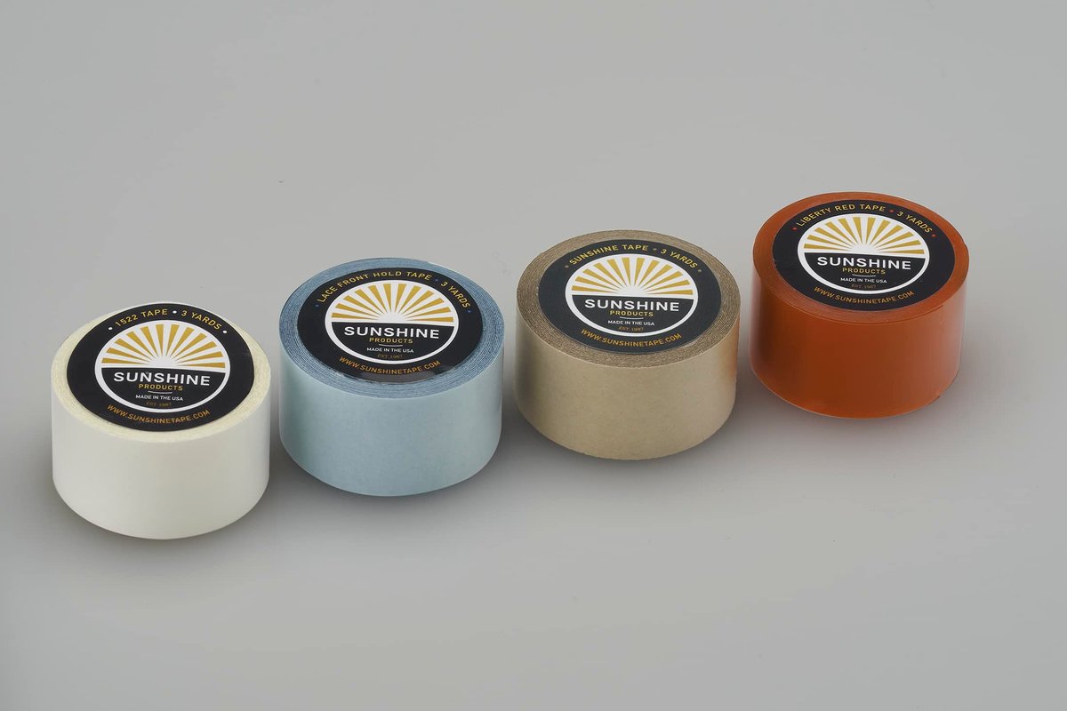 Daily Wear Hair System Double Sided Tape Roll 1-14 Day Hold - 1" x 12yds - Liberty Red Liner Wig Tape - Ultra Hold Hair Tape for Wigs, Toupee, Hair Systems Avelisse