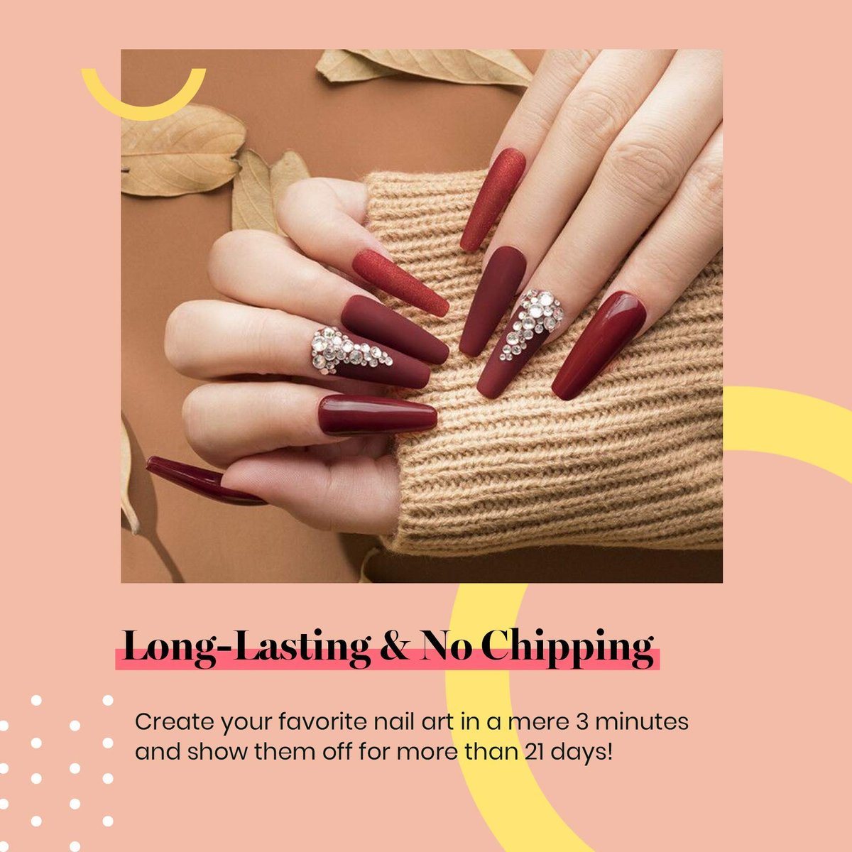 Beetles Burgundy Red Gel Polish – Blanchett Maroon 15ml Dark Plum Red Color UV Soak Off Nail Polish for DIY Manicure at Home - görsel 9