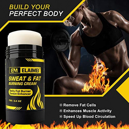 ELAIMEI Fat Burning Sweat Cream – Hot Gel Weight Loss Enhancer for Belly, Slimming & Anti-Cellulite for Women and Men