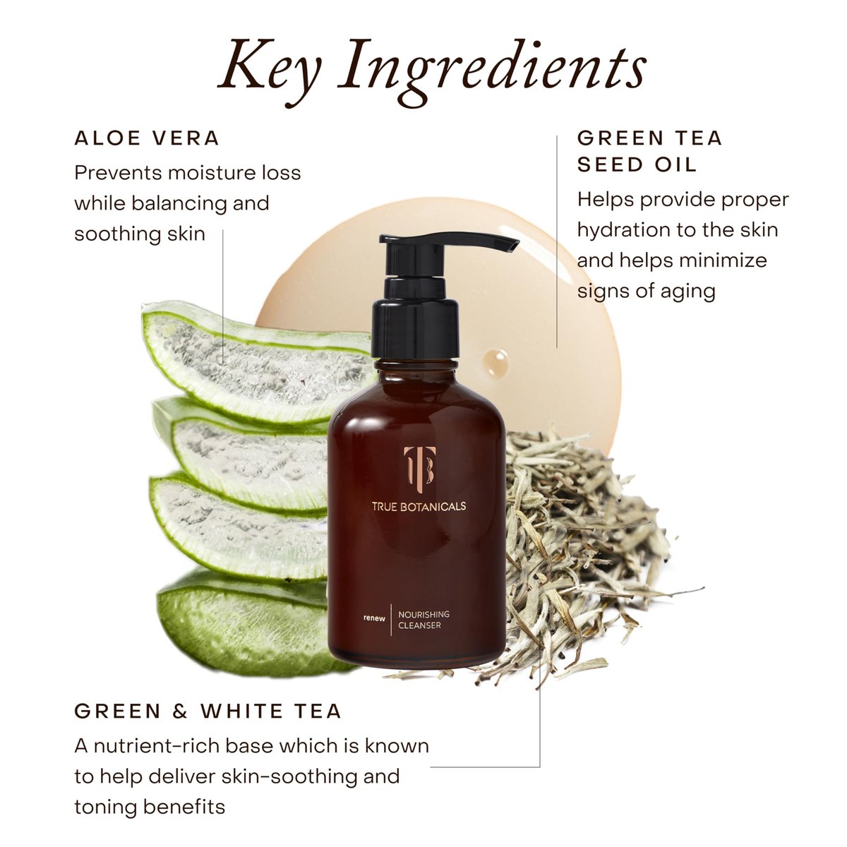 True Botanicals Renew Nourishing Cleanser – Gentle Moisturizing Face Wash for Dry Skin, All Natural, Vegan, 4 fl oz Avelisse