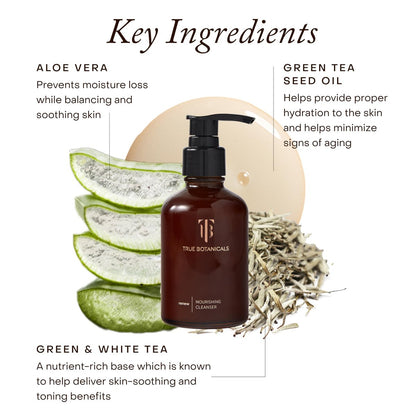 True Botanicals Renew Nourishing Cleanser – Gentle Moisturizing Face Wash for Dry Skin, All Natural, Vegan, 4 fl oz Avelisse