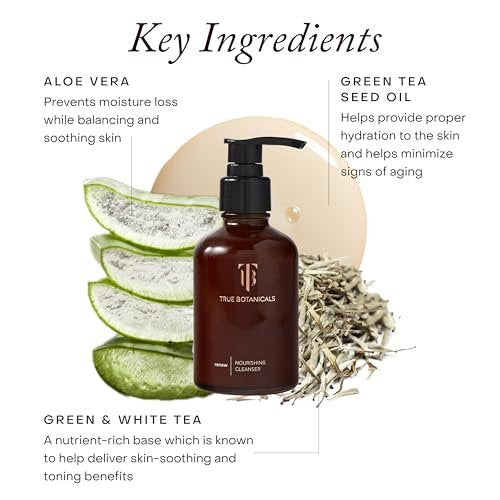 True Botanicals Renew Nourishing Cleanser – Gentle Moisturizing Face Wash for Dry Skin, All Natural, Vegan, 4 fl oz Avelisse
