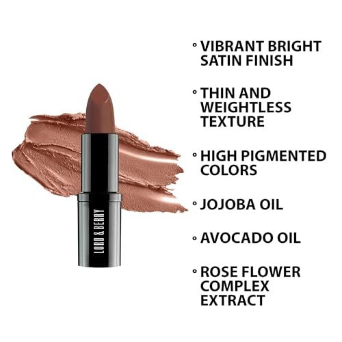 Lord & Berry Absolute Velvet Lipstick - Haute Nude - Smooth, Non-Sticky, Long Lasting Vegan & Cruelty Free Lipstick - görsel 4