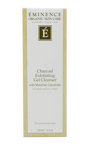 Éminence Charcoal Exfoliating Gel Cleanser – Unscented, 5 oz | Deep Pore Detox & Gentle Exfoliation Avelisse