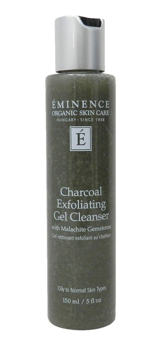 Éminence Charcoal Exfoliating Gel Cleanser – Unscented, 5 oz | Deep Pore Detox & Gentle Exfoliation Avelisse