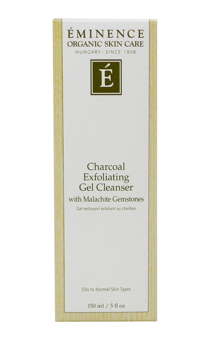 Éminence Charcoal Exfoliating Gel Cleanser – Unscented, 5 oz | Deep Pore Detox & Gentle Exfoliation Avelisse