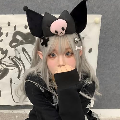 Cute Plush Ears Headband - Kawaii Hairpin for Halloween, Anime Cosplay & Everyday Fun
