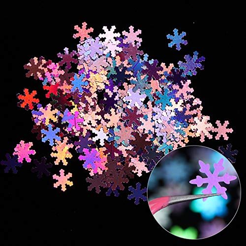12 Grids Snowflake Glitter Nail Sequins - 3D Holographic Christmas Nail Flakes & Confetti Decals for Manicure & DIY Nail Art - görsel 7