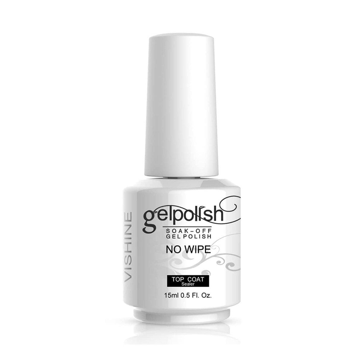 Vishine No Wipe Top Coat Gel Nail Polish – 15ml High Gloss Shine Finish, Long Lasting for Home DIY Manicure - görsel 1