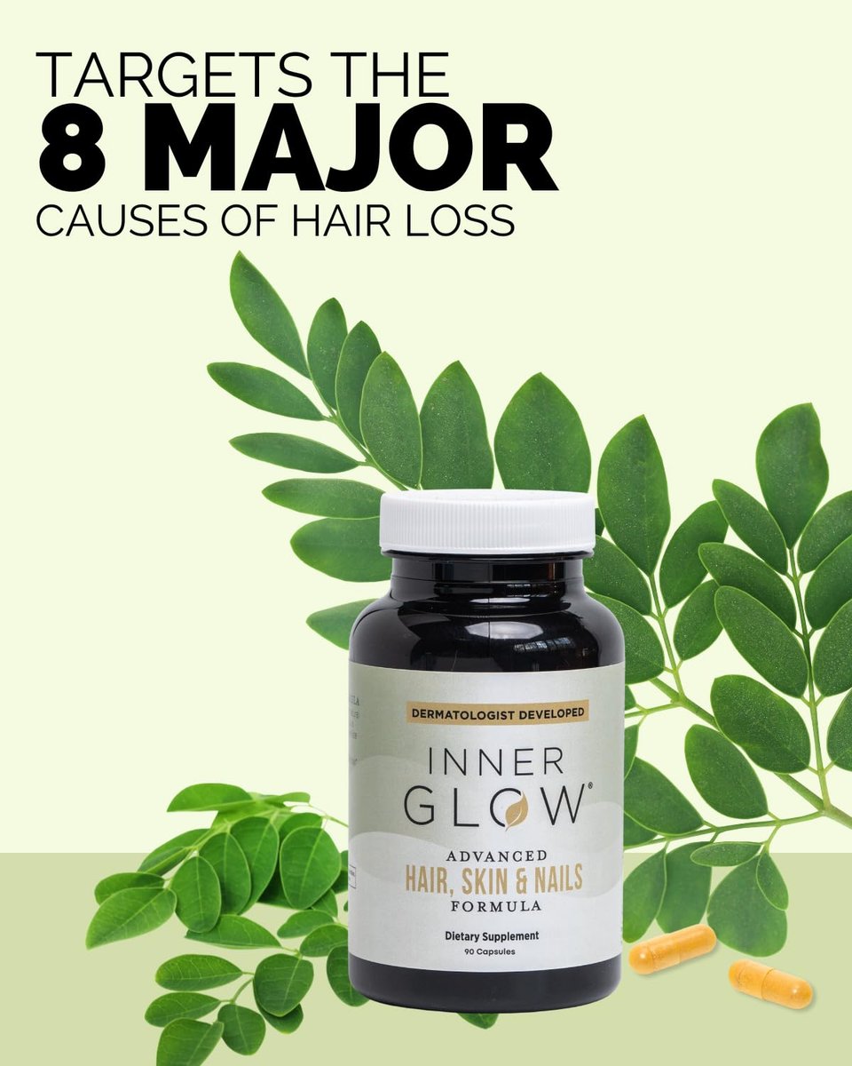 Inner Glow Advanced Hair, Skin & Nails Vitamins – Doctor-Developed with Biotin, Collagen Peptides, Vitamin D & B12 – Clinically Tested 12-Week Results, Non-GMO, Made in USA (90 Count) Avelisse