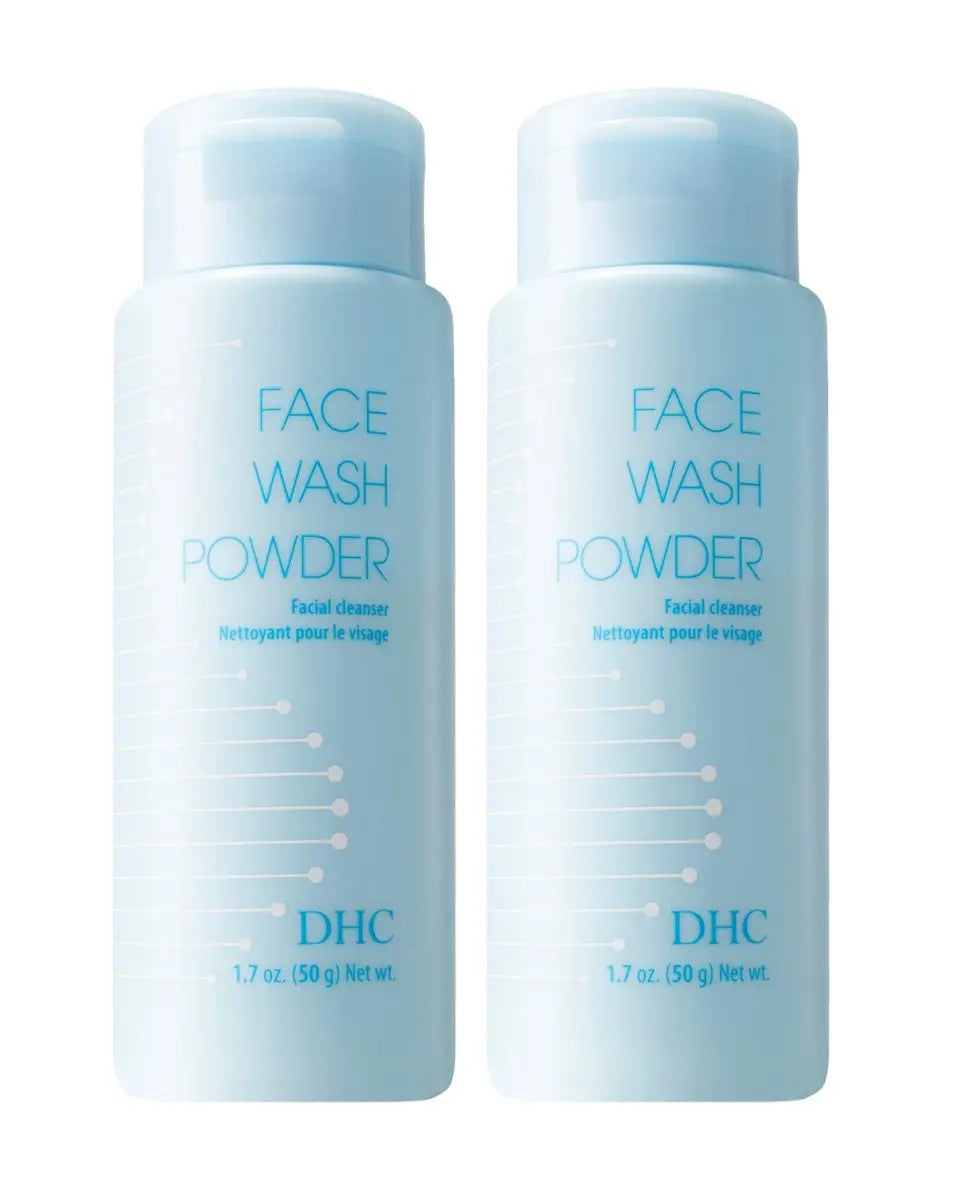 DHC Face Wash Powder 2 Pack - Gentle Exfoliating Foaming Cleanser for All Skin Types, Fragrance-Free, 1.7 oz Each Avelisse