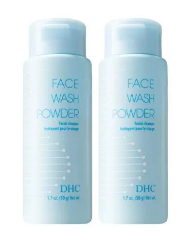 DHC Face Wash Powder 2 Pack - Gentle Exfoliating Foaming Cleanser for All Skin Types, Fragrance-Free, 1.7 oz Each Avelisse