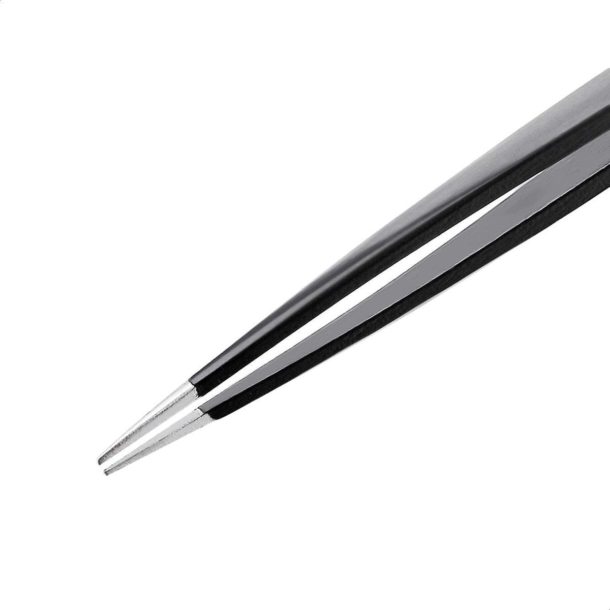 Professional Stainless Steel Tweezers Set of 4 with Travel Case - Precision Facial Hair, Eyebrow, and Eyelash Tweezers - görsel 12