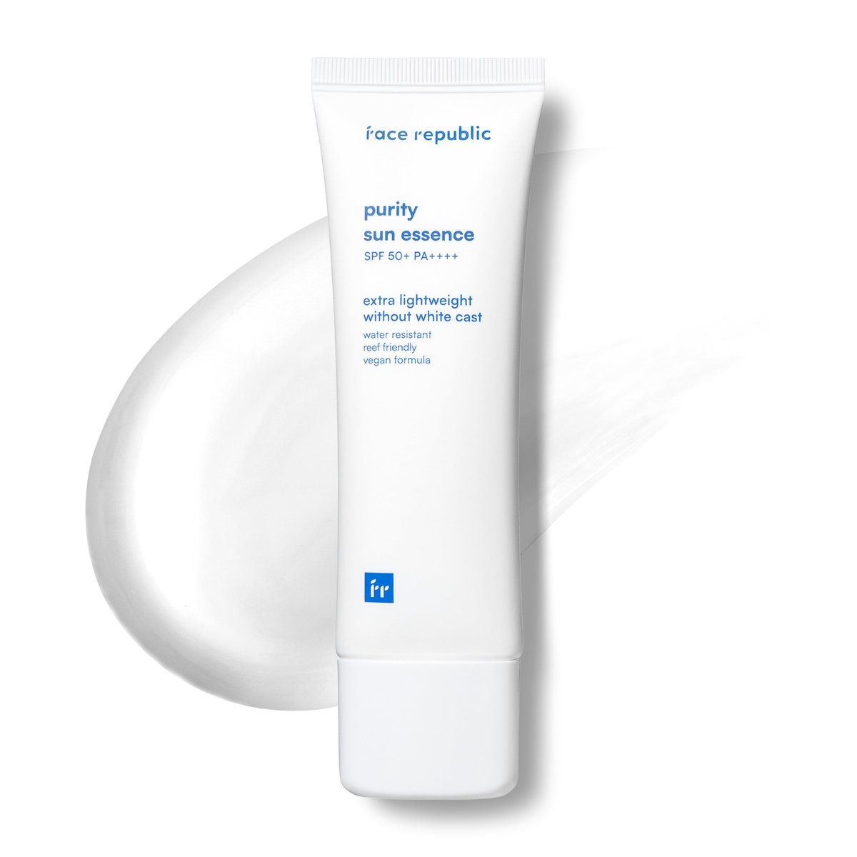 Face Republic Purity Sun Essence SPF50+ Broad Spectrum UV Protection, 50ml (1.69fl.oz.) - Vegan, Reef Safe, Cruelty Free, No White Cast, Water Resistant, Non-greasy Korean Sunscreen Avelisse