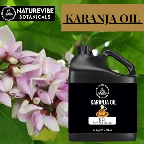 Naturevibe Botanicals Karanja Oil 32 oz – 100% Pure & Natural for Skin and Hair Care Avelisse
