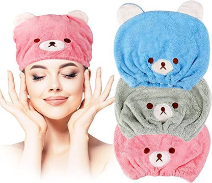 Lamoutor 3-Pack Kids Hair Drying Towel – Soft Absorbent Microfiber Hair Towel Wrap for Girls Avelisse
