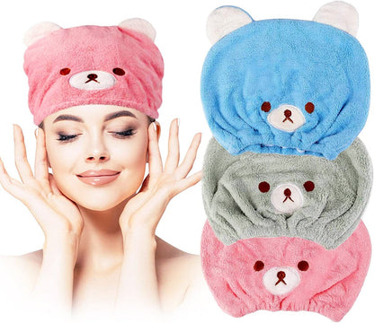 Lamoutor 3-Pack Kids Hair Drying Towel – Soft Absorbent Microfiber Hair Towel Wrap for Girls Avelisse