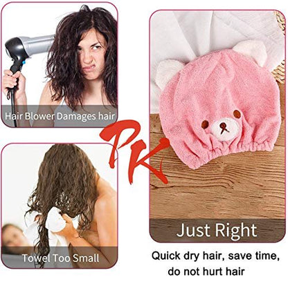 Lamoutor 3-Pack Kids Hair Drying Towel – Soft Absorbent Microfiber Hair Towel Wrap for Girls Avelisse