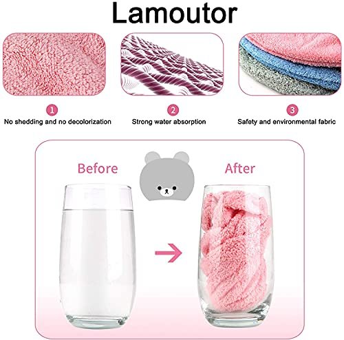 Lamoutor 3-Pack Kids Hair Drying Towel – Soft Absorbent Microfiber Hair Towel Wrap for Girls Avelisse