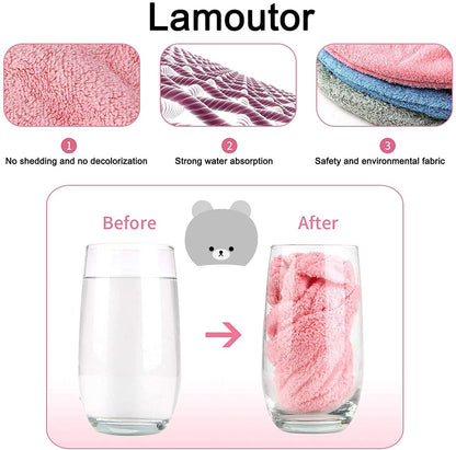 Lamoutor 3-Pack Kids Hair Drying Towel – Soft Absorbent Microfiber Hair Towel Wrap for Girls Avelisse