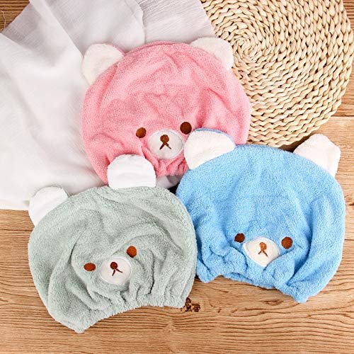 Lamoutor 3-Pack Kids Hair Drying Towel – Soft Absorbent Microfiber Hair Towel Wrap for Girls Avelisse