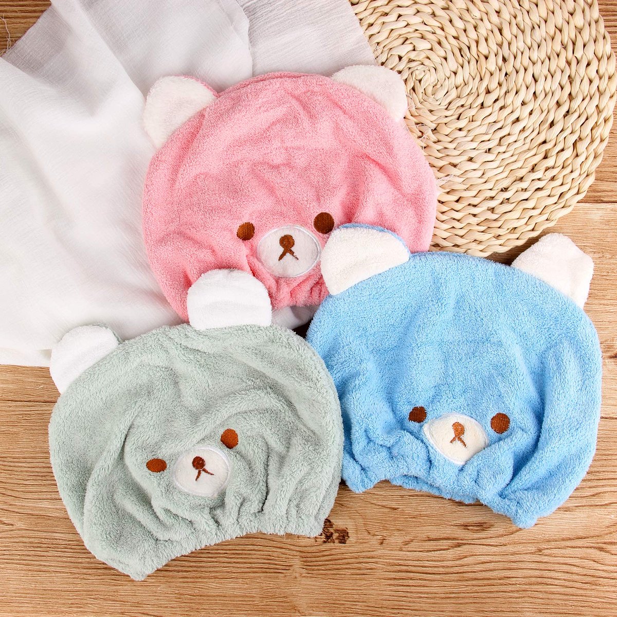 Lamoutor 3-Pack Kids Hair Drying Towel – Soft Absorbent Microfiber Hair Towel Wrap for Girls Avelisse