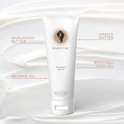 Bounce Curl Defining Butta - Moisturizing Butter Cream with Murumuru Butter & Baobab Oil for Wash & Go's or Twist-Outs, Extra Moisture, 8 fl oz Avelisse