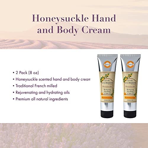 A LA MAISON Moisturizing Lotion, Honeysuckle (8 oz) - 2 Pack Avelisse