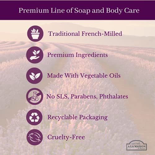 A LA MAISON De Provence Hand and Body Lotion – Natural Moisturizing Lotion with Argan Oil and Shea Butter for Dry Skin, Paraben & Phthalate Free, Fresh Sea Salt Scent, 8 Fl Oz (Pack of 2) Avelisse