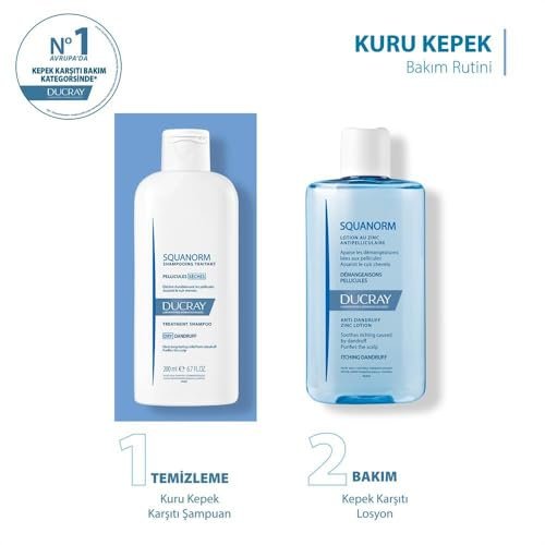 Ducray Squanorm Dry Dandruff Shampoo 200 ml – Anti-Dandruff Treatment for Dry Scalp - görsel 9